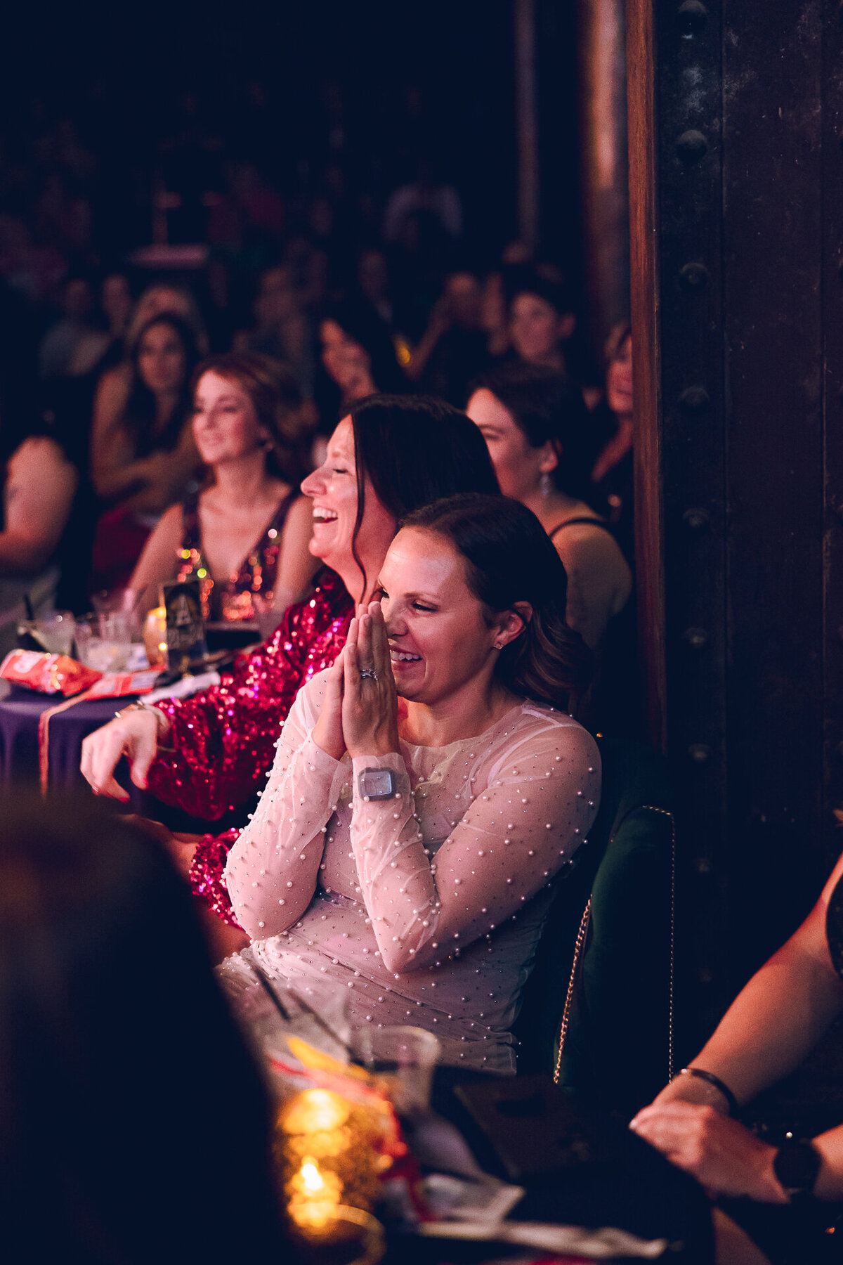 Ladygang perform their iconic podcast at the Den Theater in Chicago. Photos for People Magazine