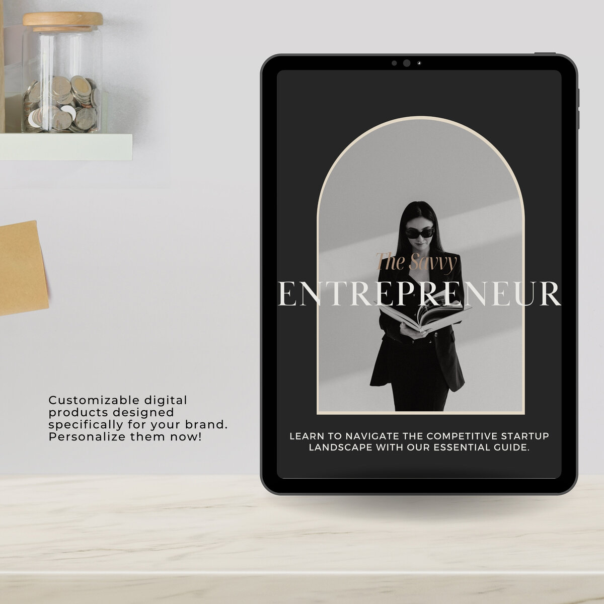 Gray and Black Simple Digital Product Mockup Instagram Post