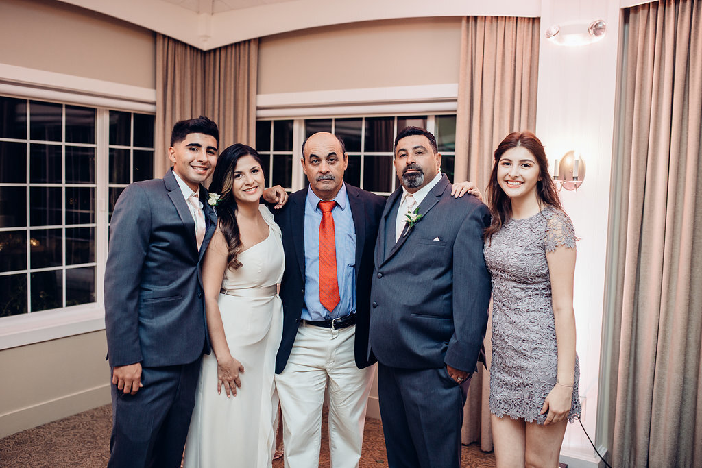Wedding Photograph Of Three Men In Suits And Three Women In Dresses Los Angeles