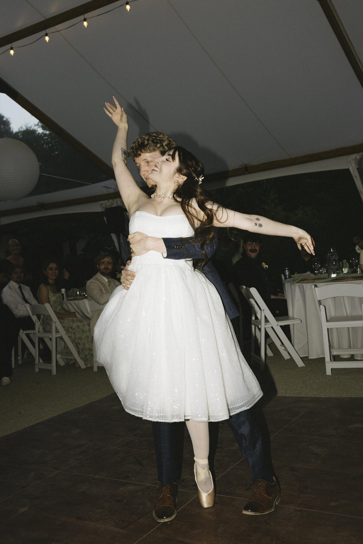 Bride and Groom at Wedding Reception