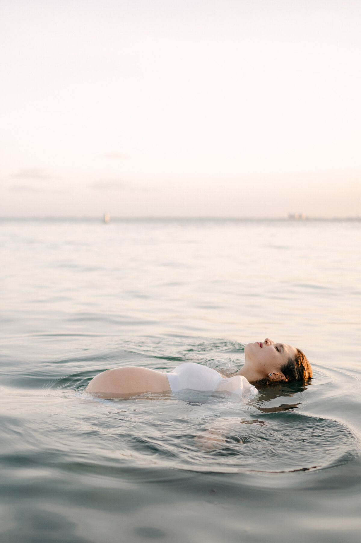 Miami Maternity Photos in the water