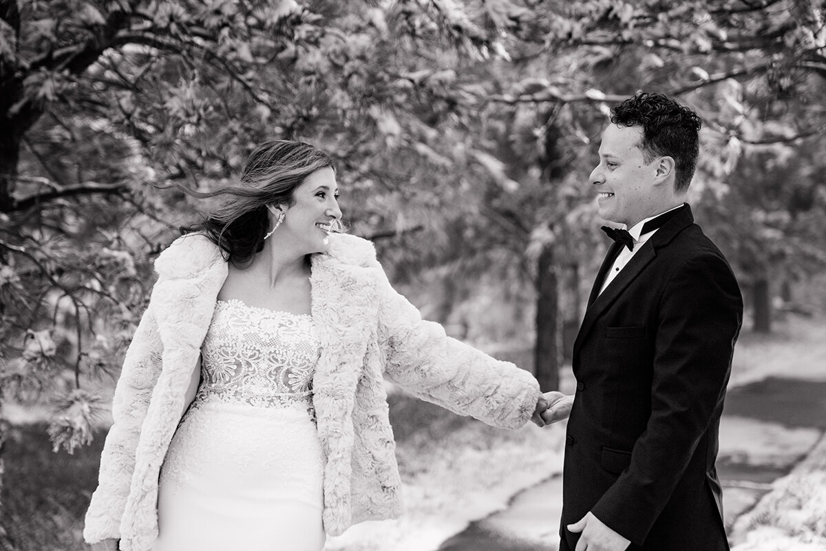 Wedding photos black and white Spruce Mountain