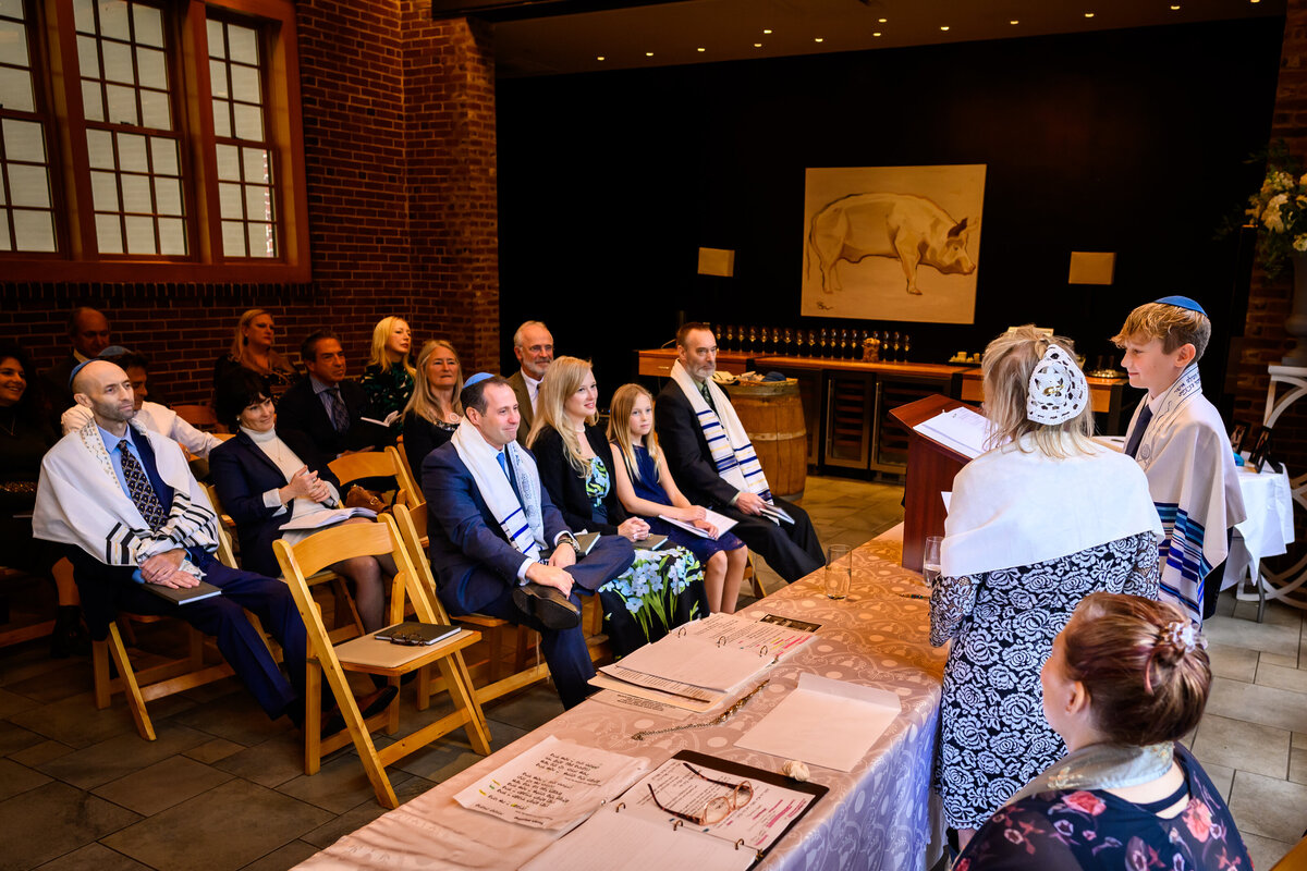 Tyler Lasky's Bar Mitzvah at Nintey Acrews at Natirar - Ceremony-134