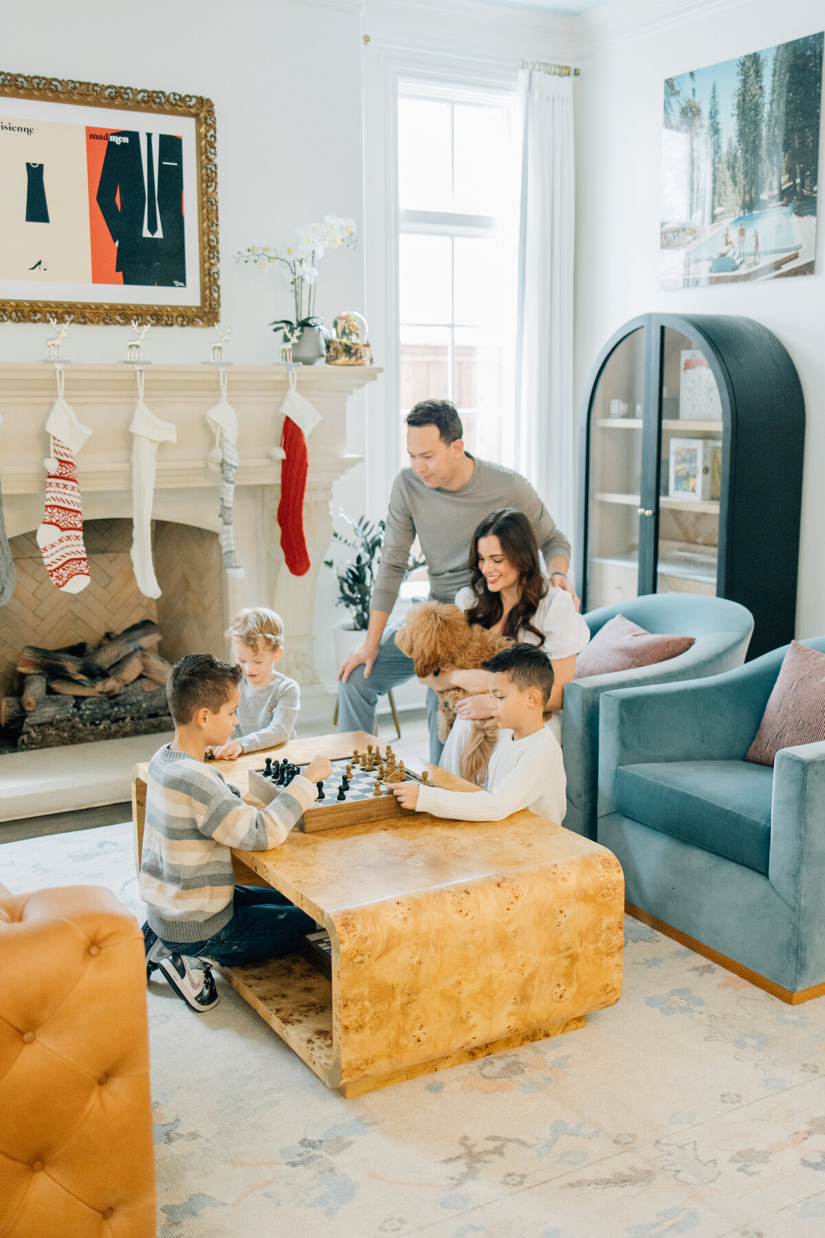 Holiday in-home family session in Dallas, TX