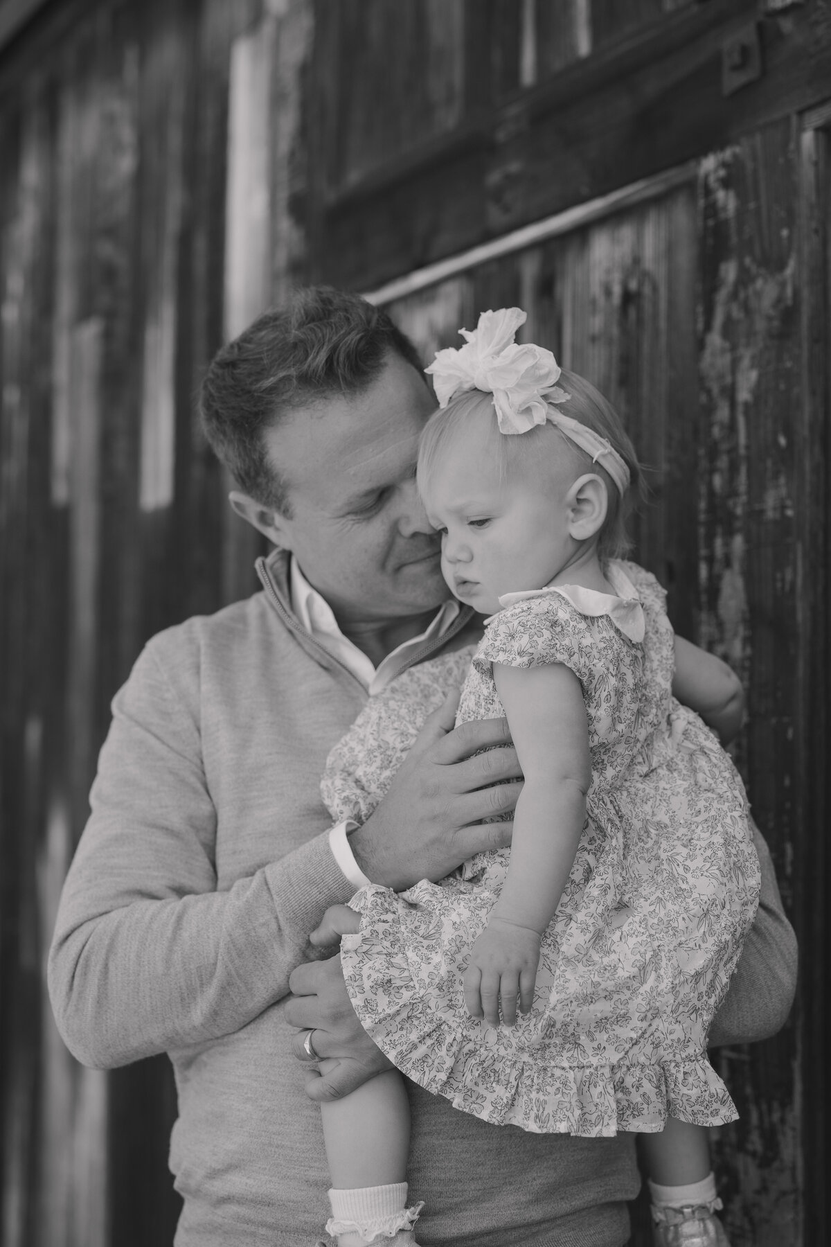 A sweet moment between this father and daughter in napa california