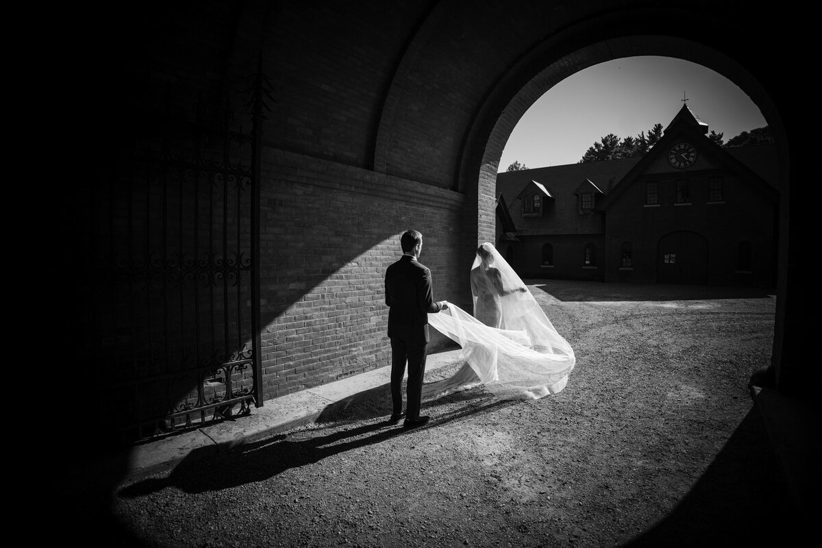 A luxury wedding photographer at a destination wedding in Vermont