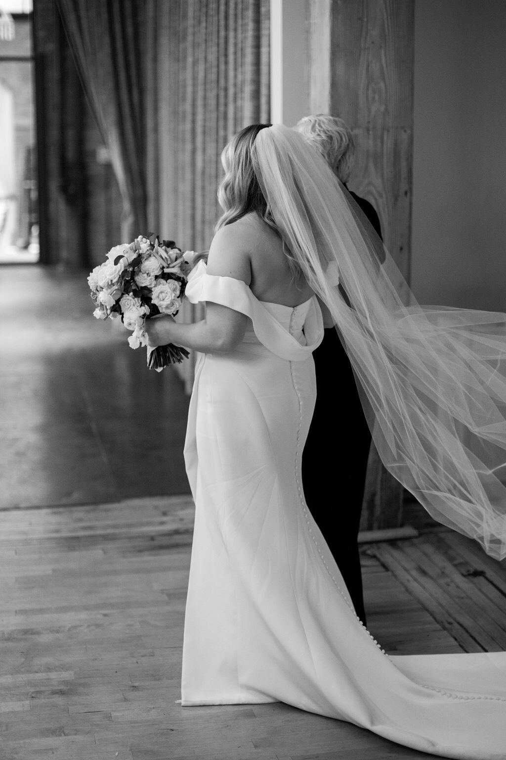 Bride waiting with father of the bride