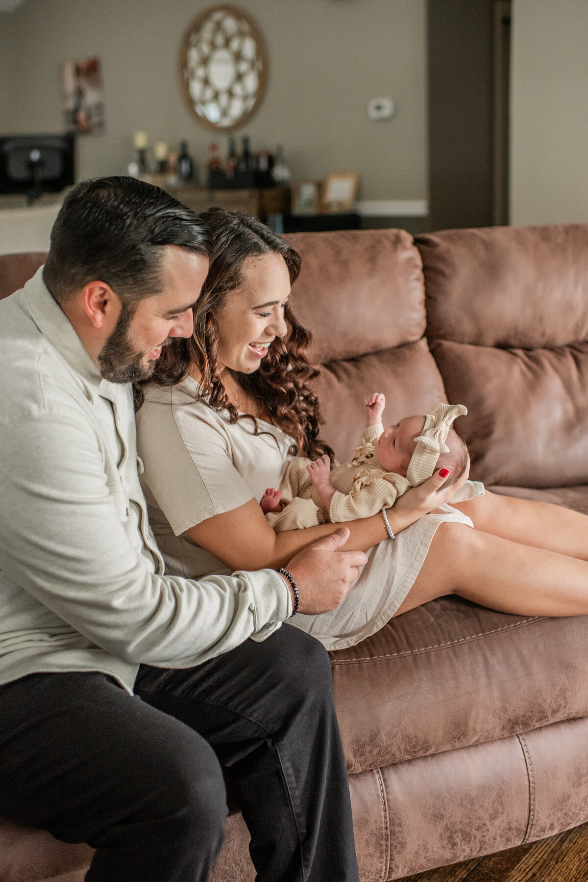 cozy in-home family and newborn session - maryland family photographer