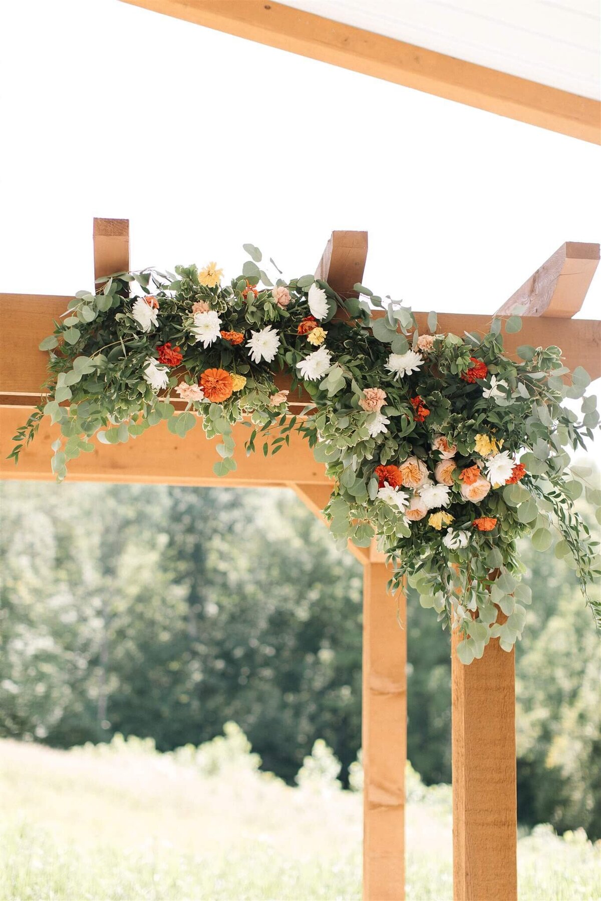 Kalynne Miller Wedding - pergola floral design