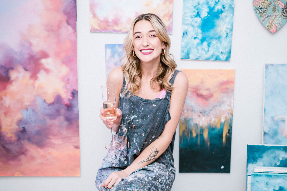 Creative Entrepreneur Mural Artist Your Artsy Friend Podcast Host Inspirational Speaker Colorful Acrylic Painter Cloud Art Enthusiast Art Educator Art Content Creator