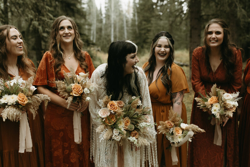 fun calgary wedding party photo