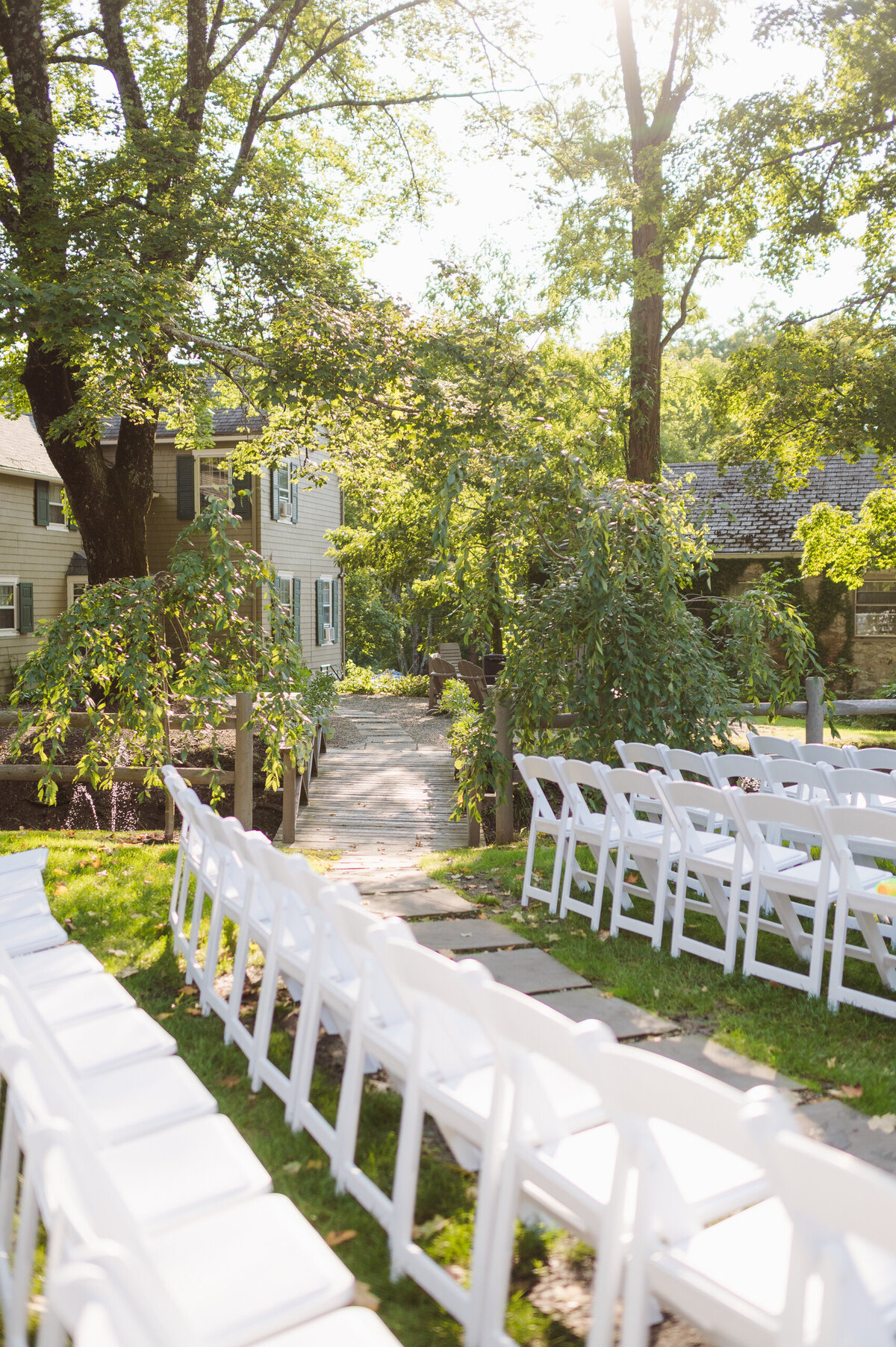 the ceremony chairs at the inn at millrace pond nj