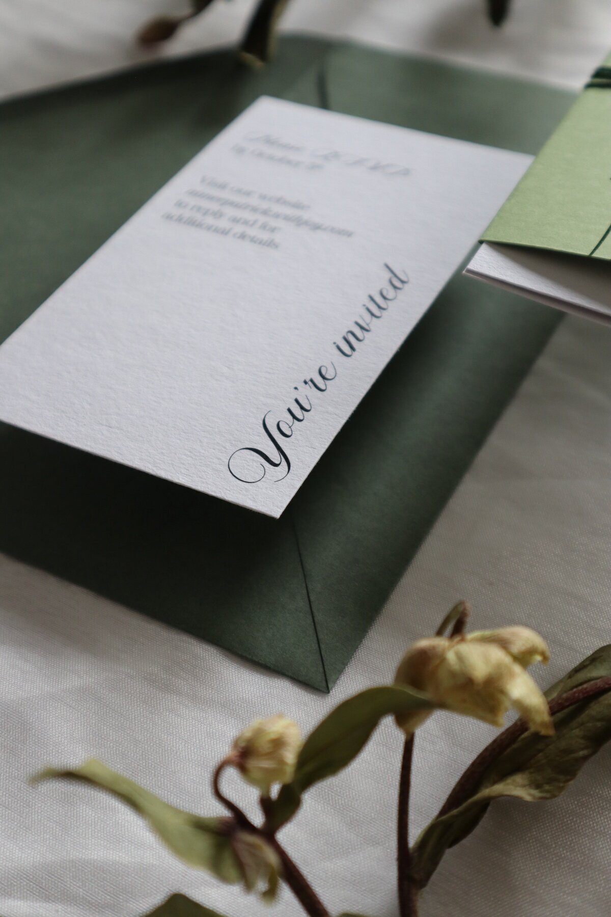 Green-wedding-invitations