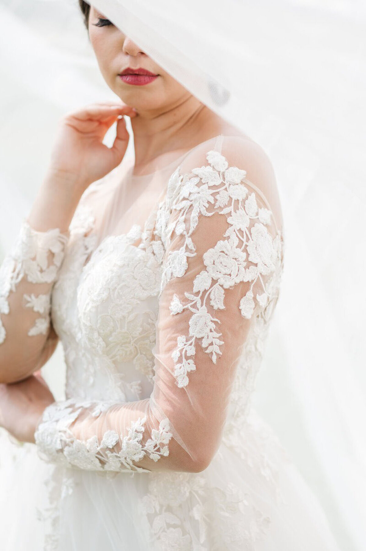 Wedding dress details by Wedding photographer​ in Detroit, MI, Courtney Rudicel