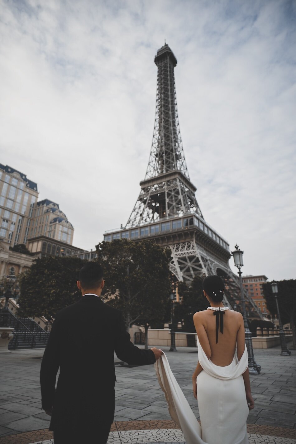 Pre-wedding photoshoot. The Londoner, Macau. Reem Acra - Breakfast at Tiffany’s.