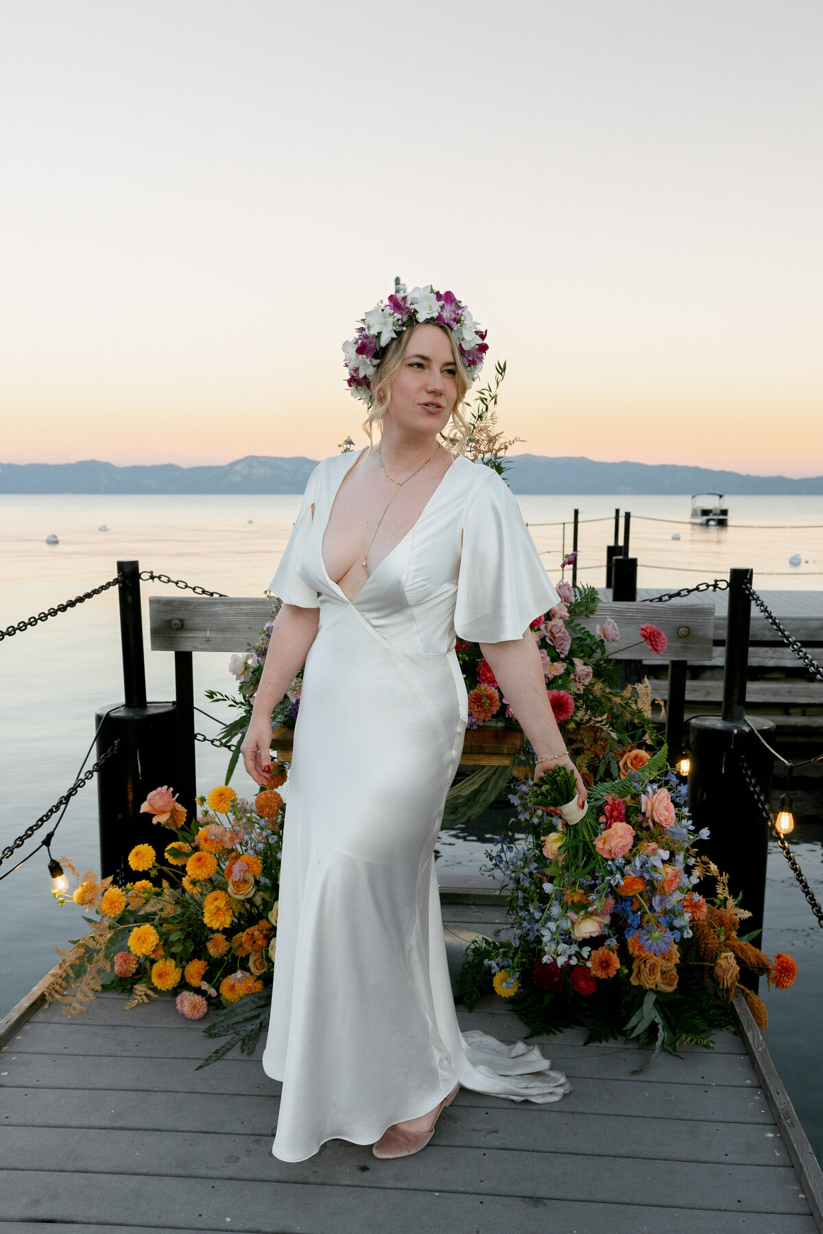 Erich + Emily Sunnyside Resort Lake Tahoe Wedding Critter Camp _ Katherine Krakowski Photography-306