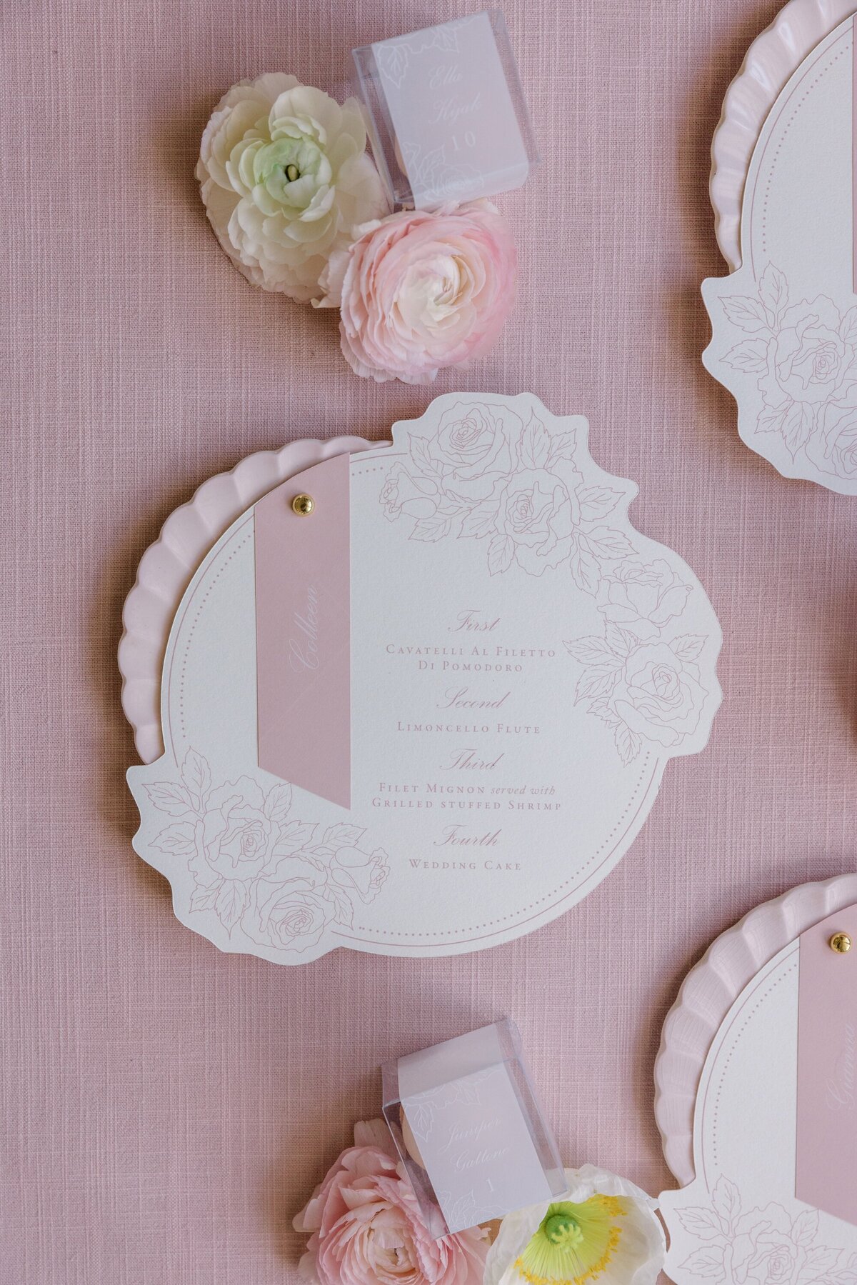 wedding-menu-laser-cut-flower-blush