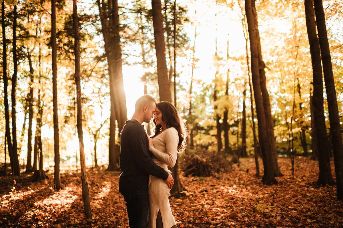 sunset engagement session