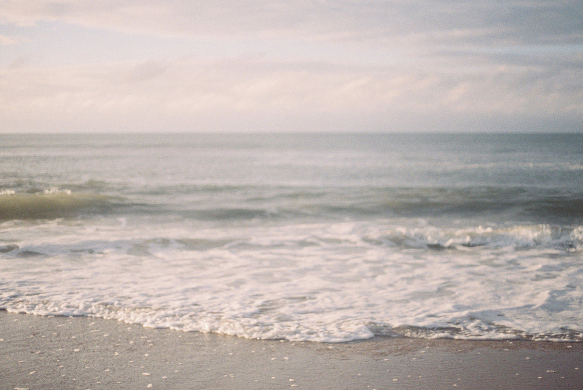 flowy beach engagement session