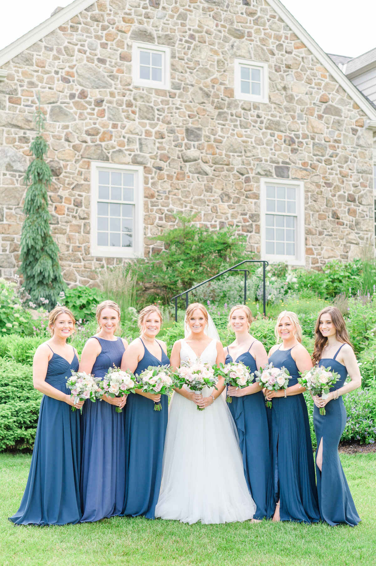 Navy Blue, Blush Pink, Light Blue French Creek Golf Club Wedding Photographer