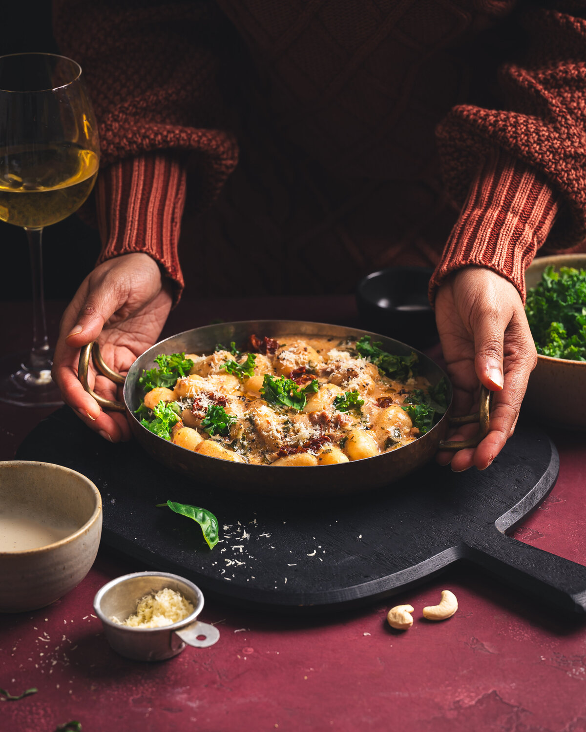 Tuscan vegan gnocchi- cozy dinner-5