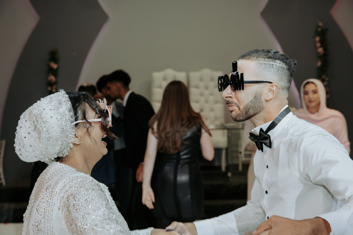 Bride and Groom Dancing Together – Energetic LA Arabic Wedding Photos