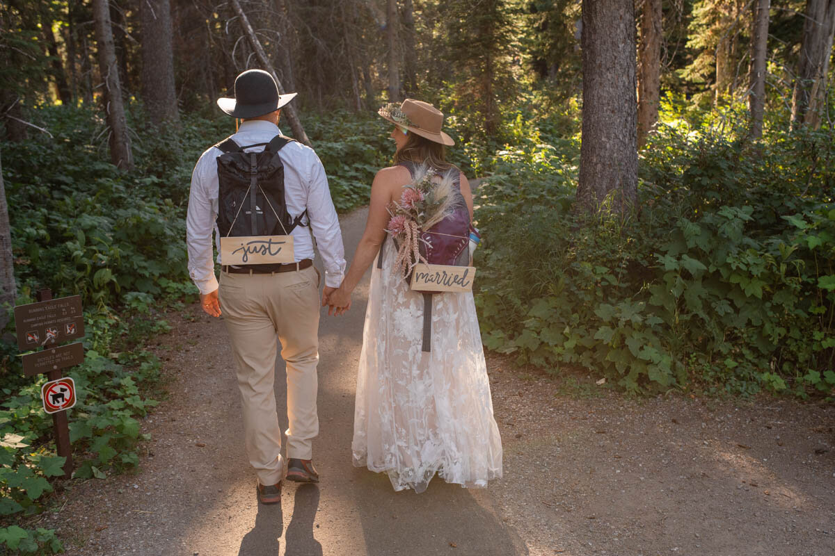 Indiana-elopement-packages-bride-groom-hiking