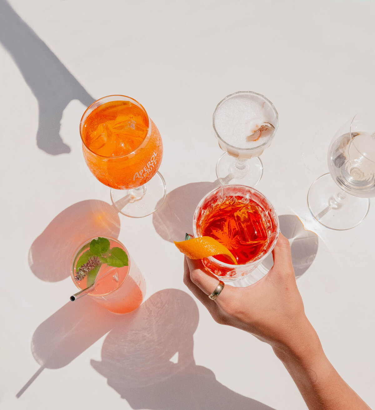 Negroni, aperol spritz and happy hour photography for Isolina Restaurante by Hopeful Outsiders
