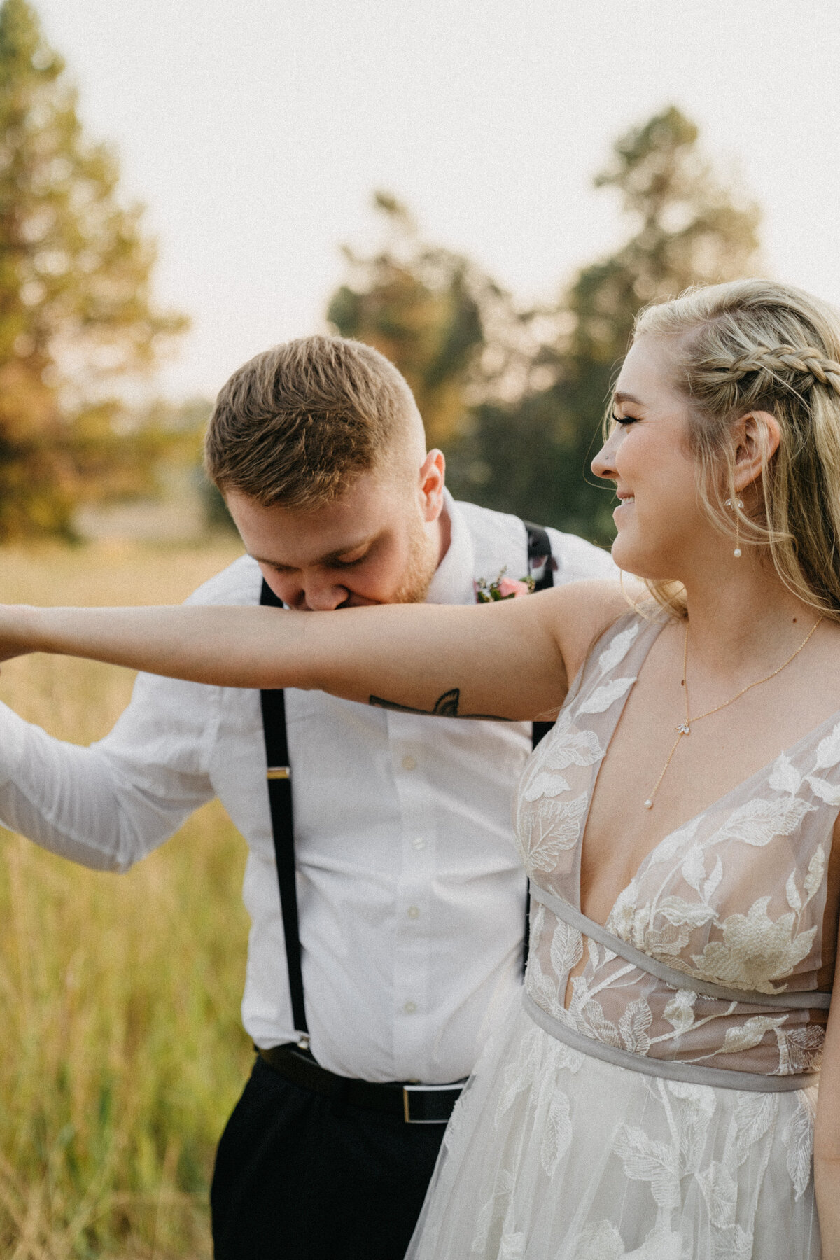 bride and groom wedding portraits