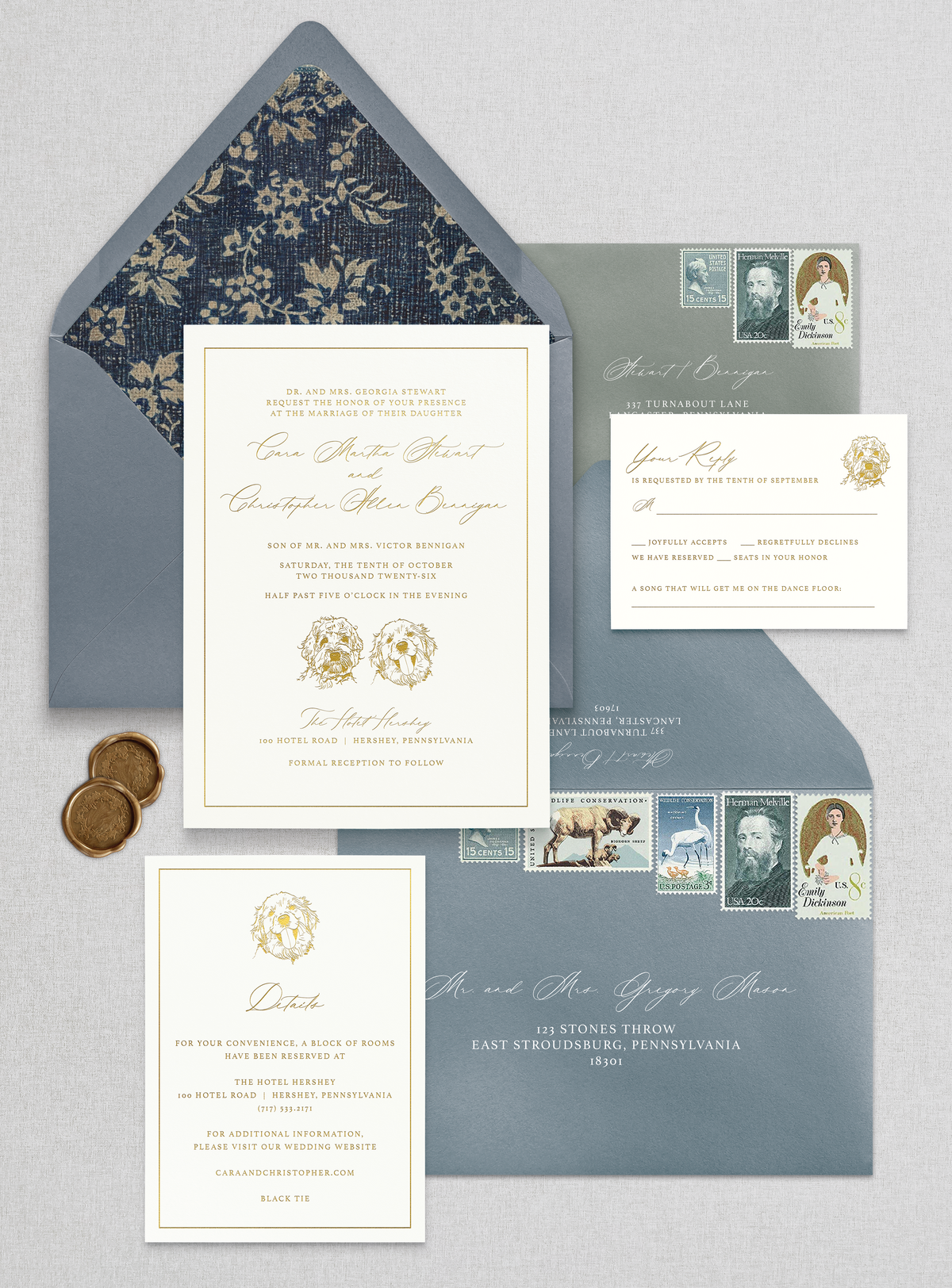 Pet Suite - Lettra w: Foil Flat Lay