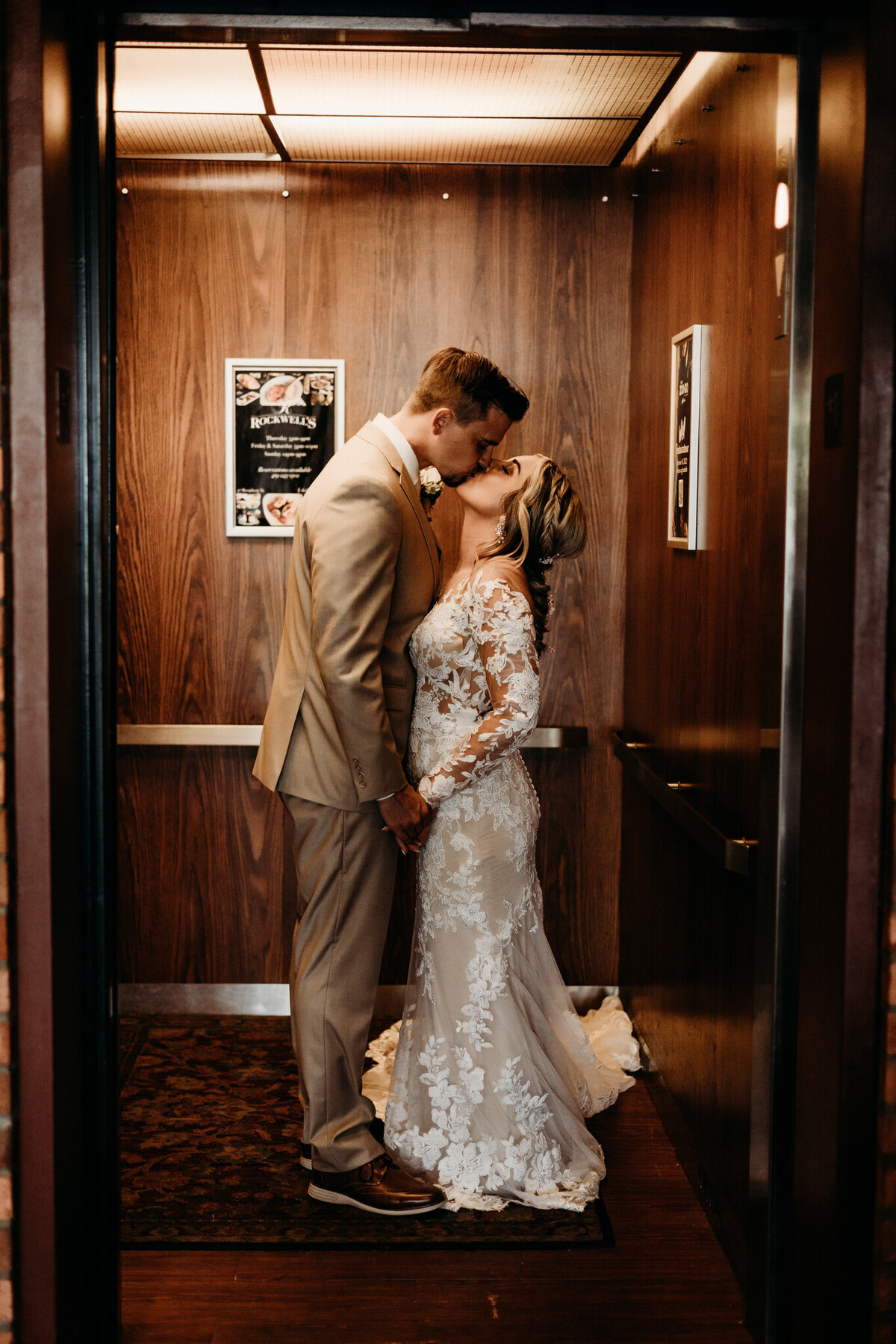 elevator bride and groom Toledo Ohio