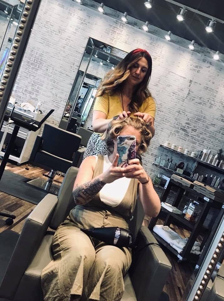 getting a hair cut