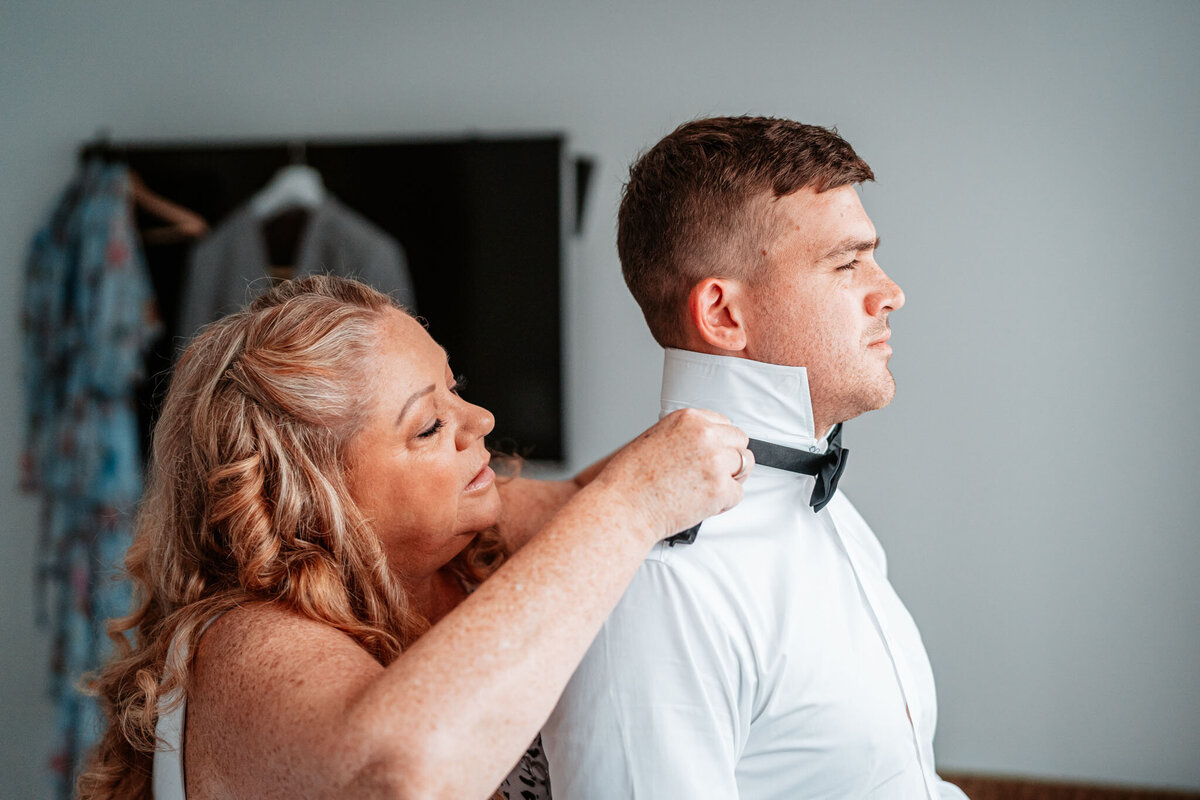 Ben needed help from his mother to get ready for his special day!