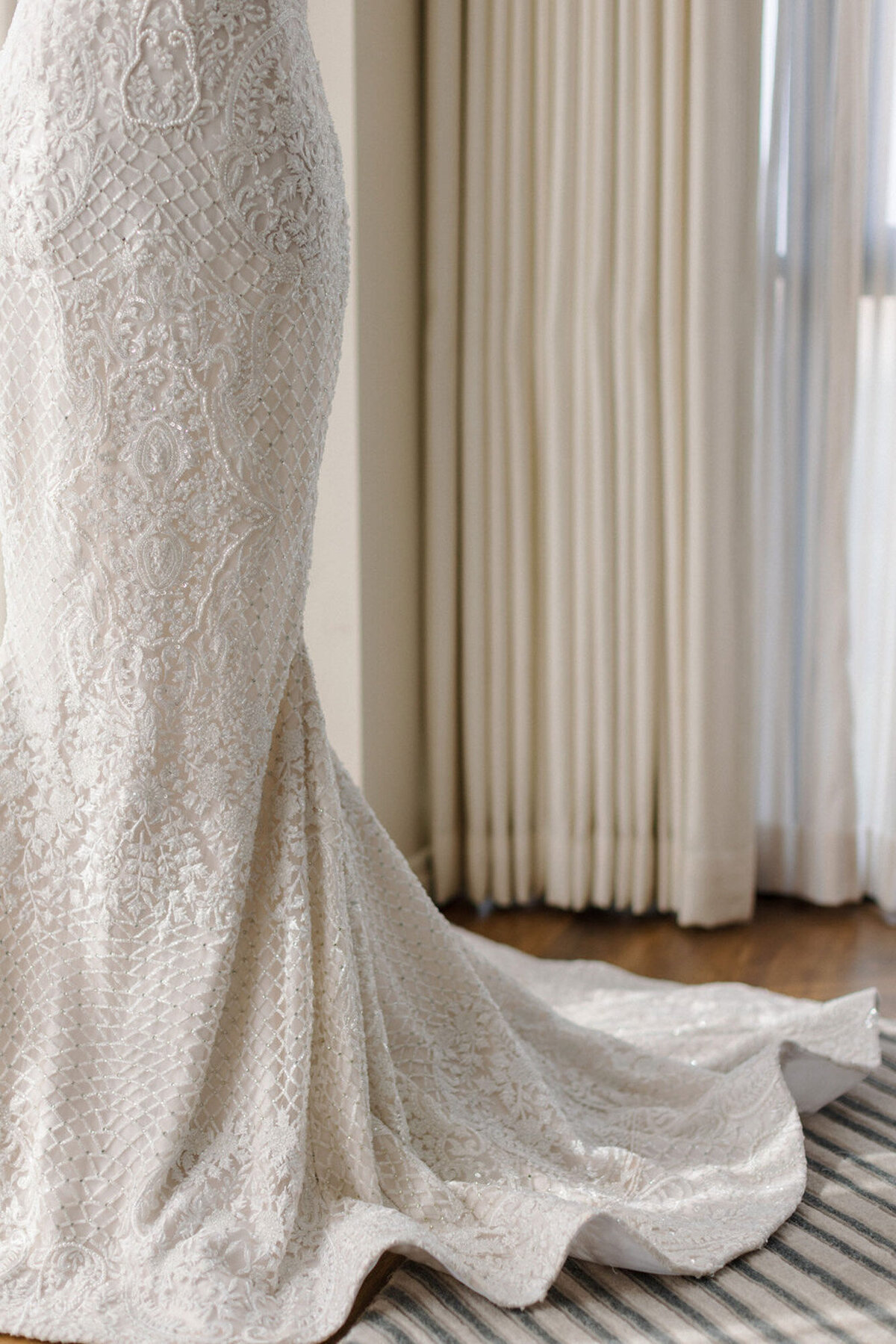 luxury wedding dress details
