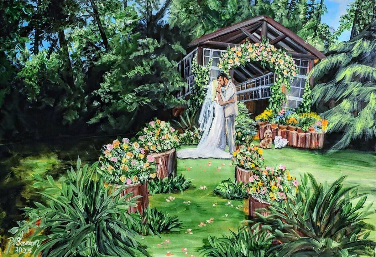 Summer Vaughan House Live Wedding Painting