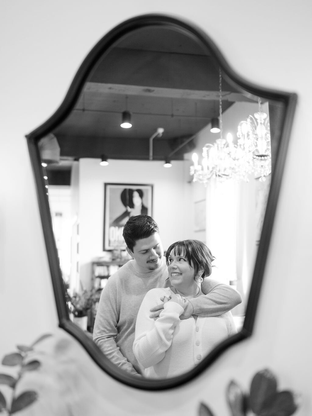 Eclectic wine bar engagement portraits-16