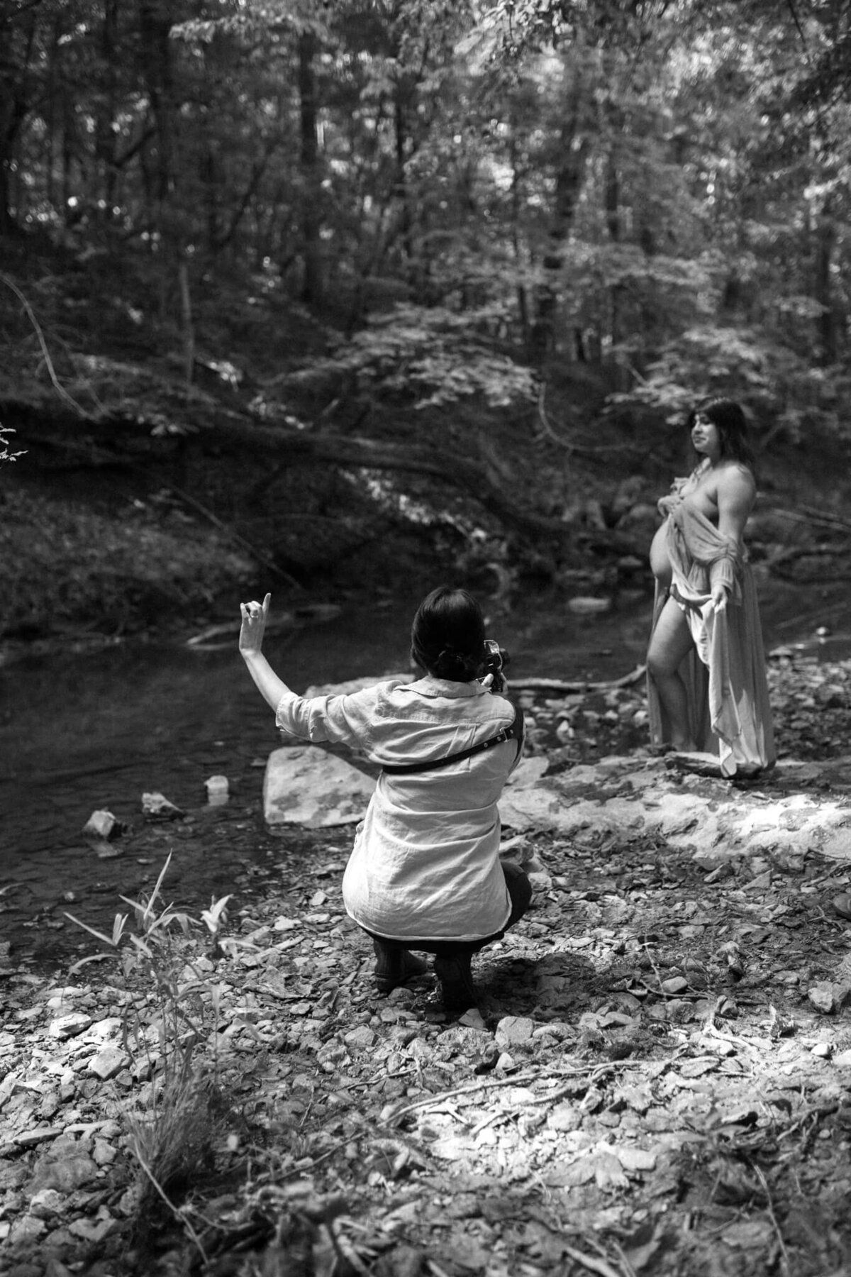 photographer in black and white
