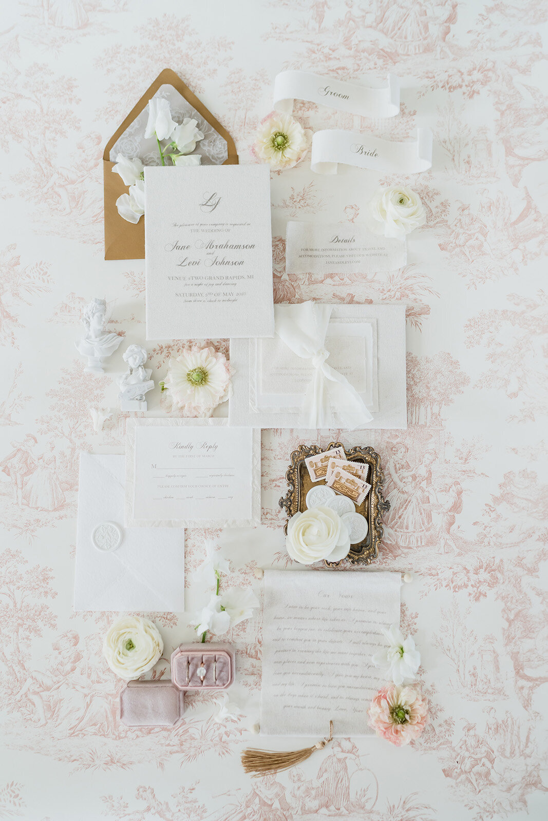 A black tie luxury al fresco spring wedding in Grand Rapids at Venue2Three provided by Grand Rapids wedding photographer Kari Dawson6