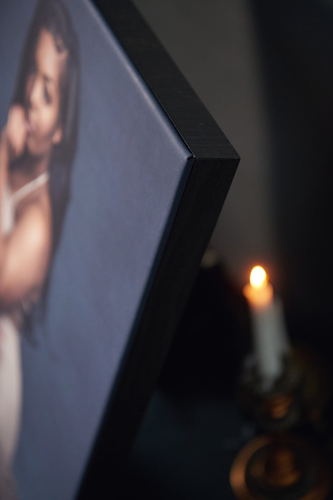 Framed Portrait Next to Candlelight-30