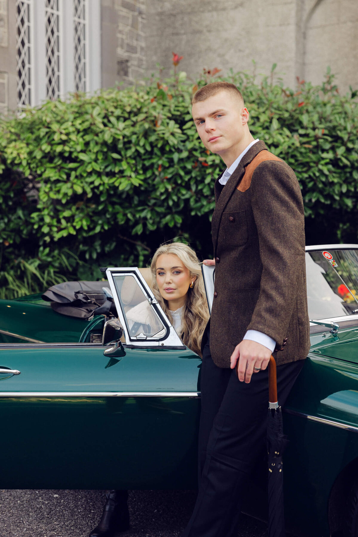 A wedding engagement photo shoot at Luttrellstown castle in Dublin Ireland