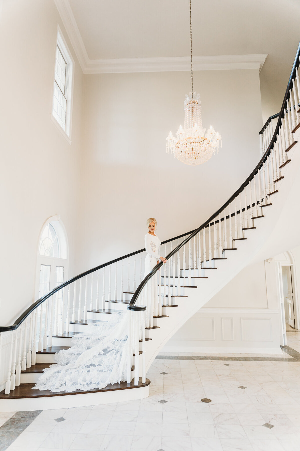 elegant staircase bridals