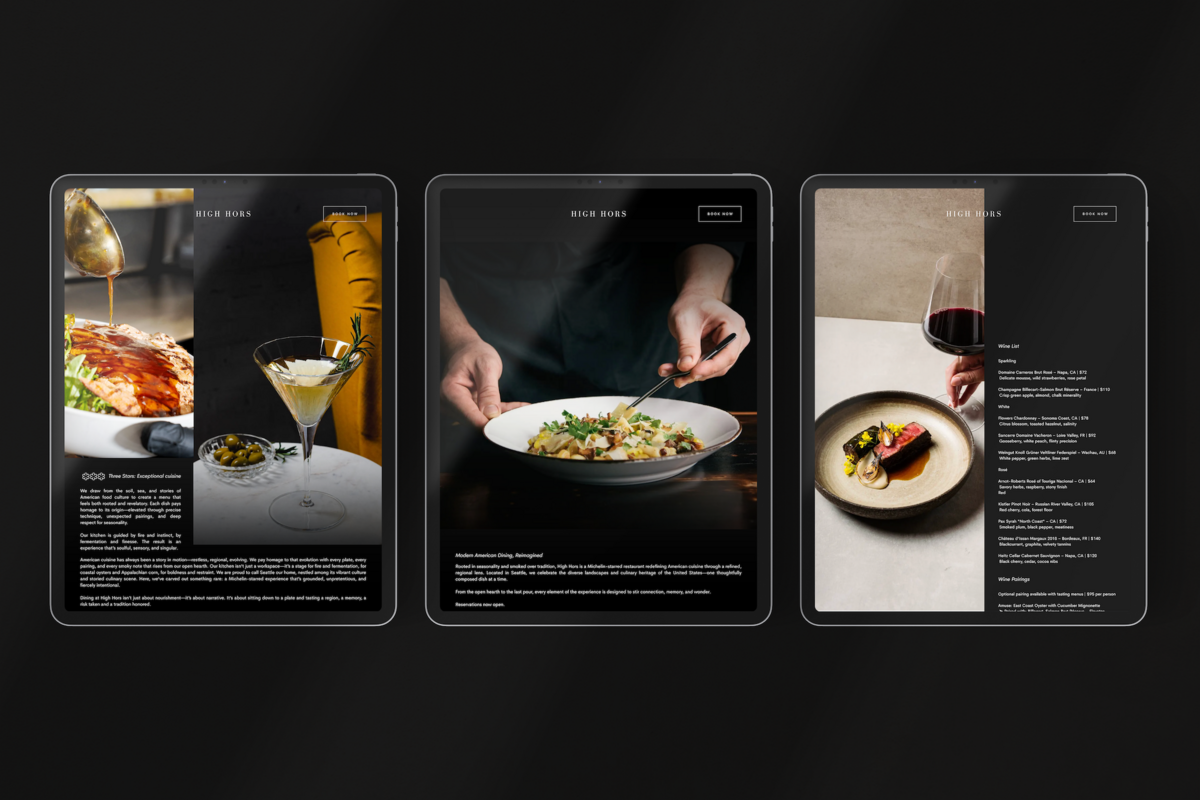 Restaurant Web Design by Maddox Communicartions