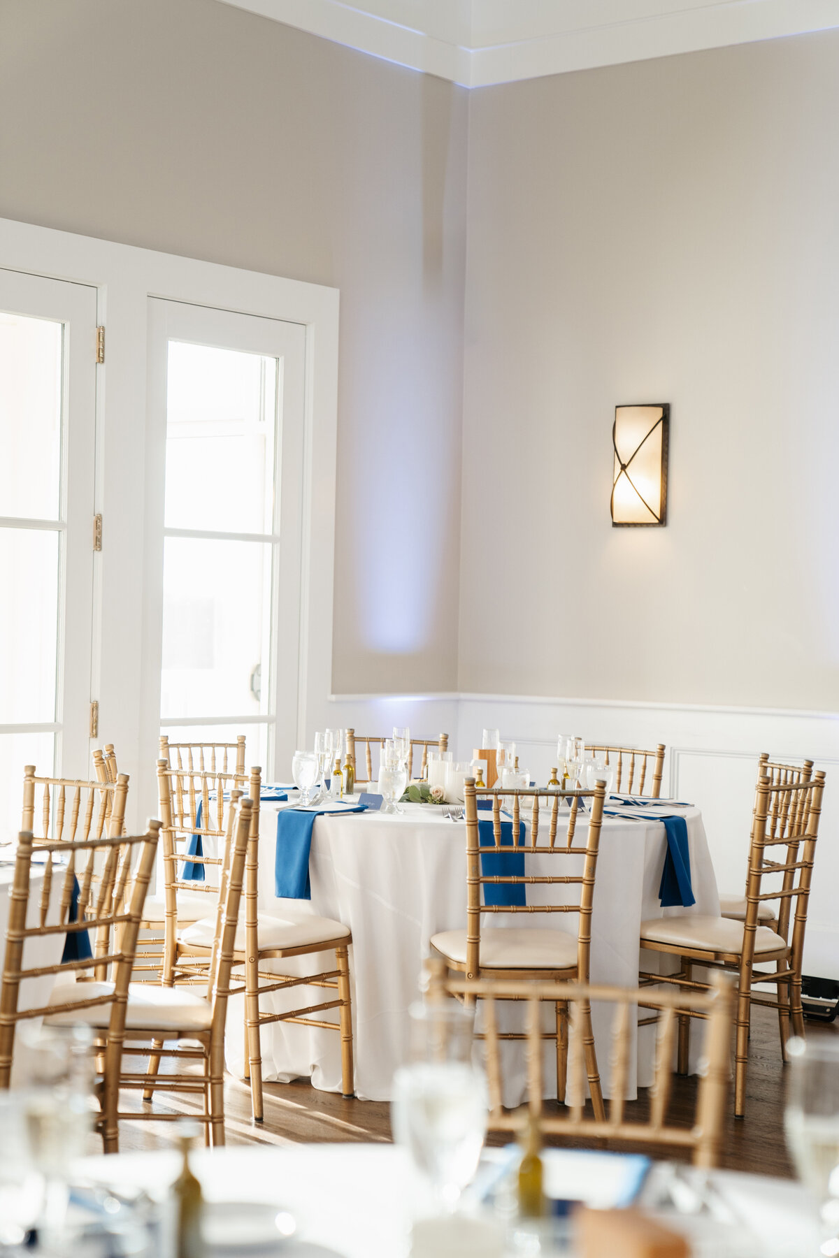 Elegant wedding decor and florals at Waverly Oaks venue