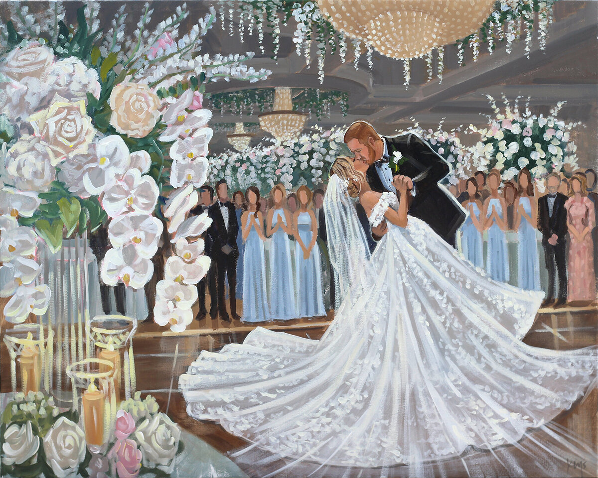Atlanta Live Wedding Painter, Atlanta Athletic Club