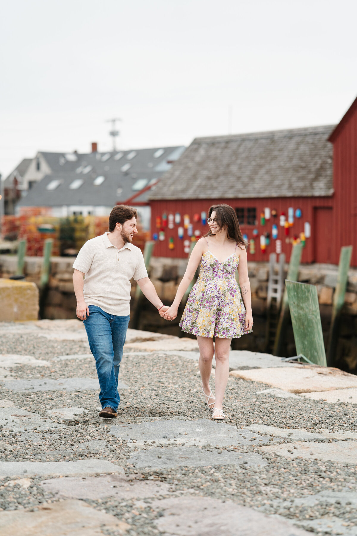 Rockport, MA summer engagement photos