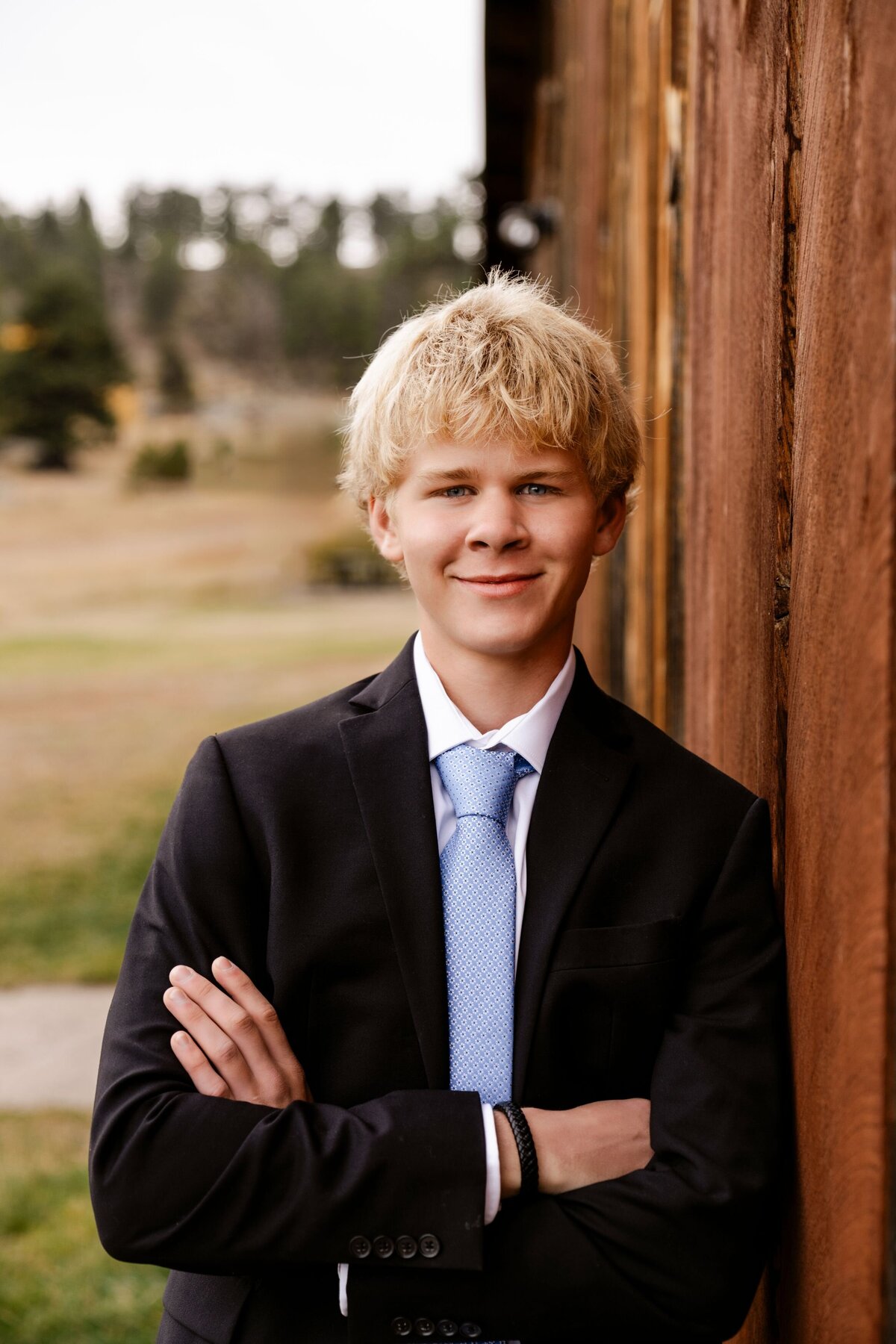 denver senior photography - boy in suit