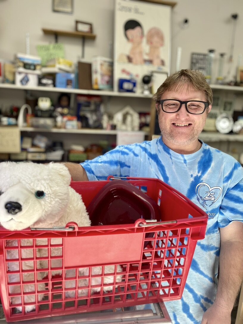 Volunteer with hidden treasures thrift store