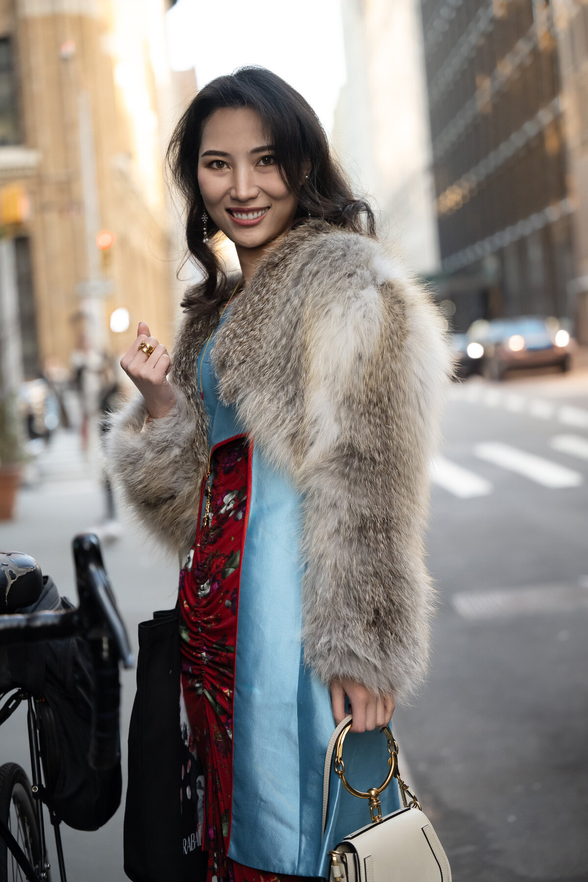 nyfw guest in fur coat