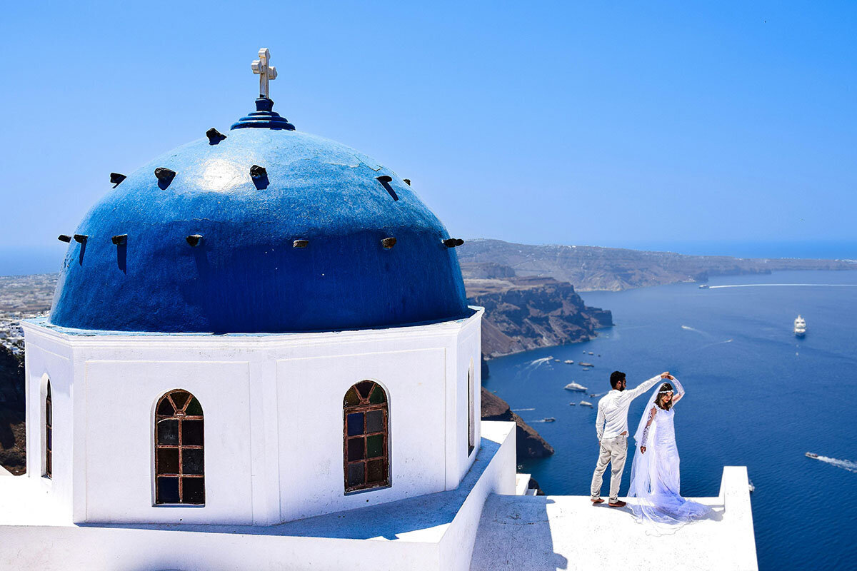 Greek island wedding