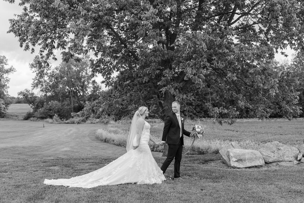 Bride and grooms first dance at wedding reception